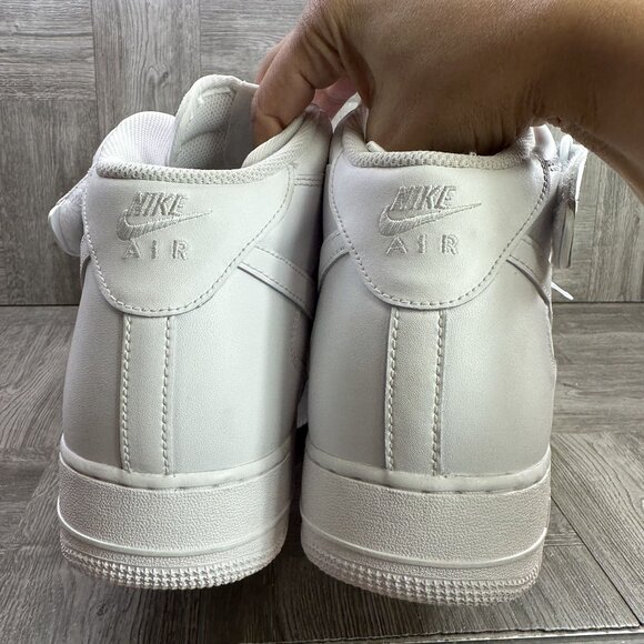 Nike Air Force 1 Mid '07 Men's size 17 Triple White Shoes CW2289-111 - Picture 6 of 8